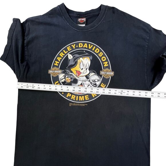 Harley Davidson T-Shirt Men's XL Looney Tunes Porky Pig Wiley Coyote Daytona FL - Picture 6 of 7